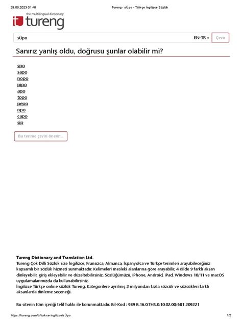 7 Türkçe İngilizce Sözlük Tureng.