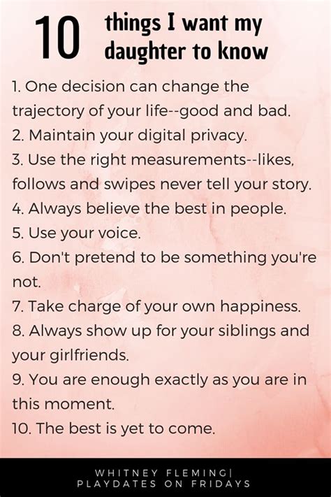 7 Things I Want My Daughter to Know & Follow in Life!