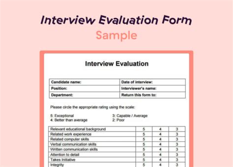7 Tips How to Design a Candidate Interview Evaluation Form Toggl Hire