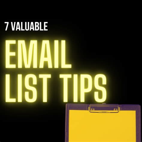 7 Valuable Email List Tips - Cyber PR Music