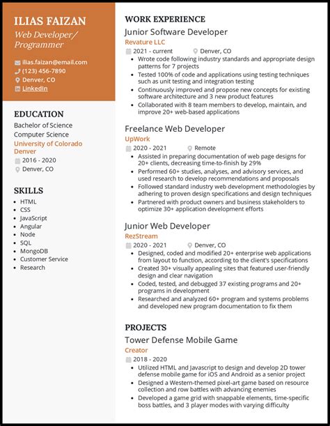 7 Web Developer Resume Examples Built for 2024