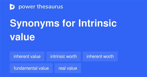 7 Words and Phrases for Intrinsic Values - Power Thesaurus