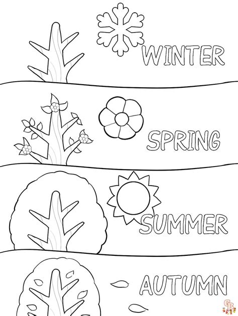 7 Best Four Seasons Coloring Page Printable Printablee Printable Pictures Of The Four Seasons - Printable Pictures Of The Four Seasons