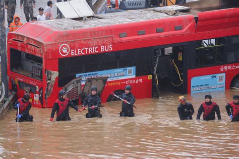7 bodies pulled from flooded tunnel in South Korea as heavy rains cause flash floods and landslides