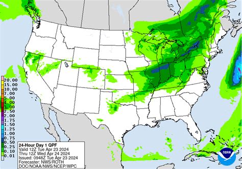 Oct 23, 2023 · KML -- (viewable in Google Earth, Microsoft Virtual Earth, ArcGIS Explorer, and numerous other Geographic Information System (GIS) mapping applications) About the 5- and 7-Day Total QPFs. 24-Hour Observed Precipitation Charts WPC QPF Archive. NOAA/ National Weather Service. . 