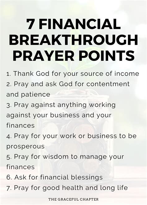 7 financial breakthrough prayer points