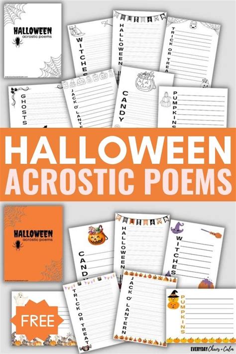 7 Free Halloween Acrostic Poems Pdf Download Everyday Acrostic Poem For Halloween - Acrostic Poem For Halloween