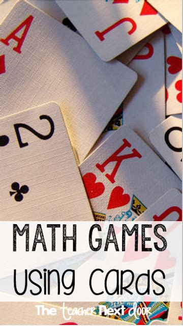 7 Math Games Using Playing Cards Upper Elementary Math Playing Cards - Math Playing Cards