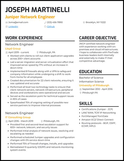 7 Network Engineer Resume Samples That Worked In Network Engineer Resume Example - Network Engineer Resume Example