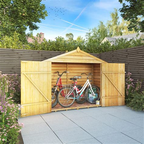 7 x 3 Overlap Double Door Apex Wooden Bike Shed – Waltons