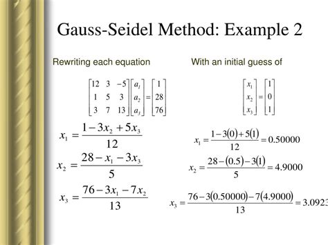 Download 7 3 The Jacobi And Gauss Seidel Iterative Methods The 