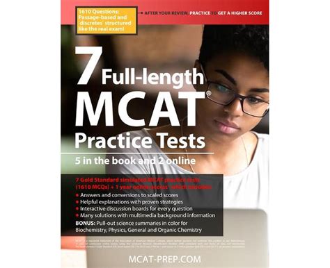 Read 7 Fulllength Mcat Practice Tests 5 In The Book And 2 Online 1610 Mcat Practice Questions Based On The Aamc Format By Brett Ferdinand