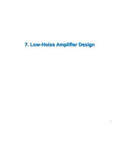 Read 7 Low Noise Amplifier Design Cambridge University Press 