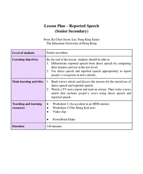 70+ Lesson Plan Templates in PDF