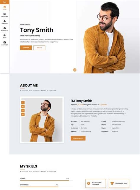 70 Best Personal Website Templates 2021 Freshdesignweb