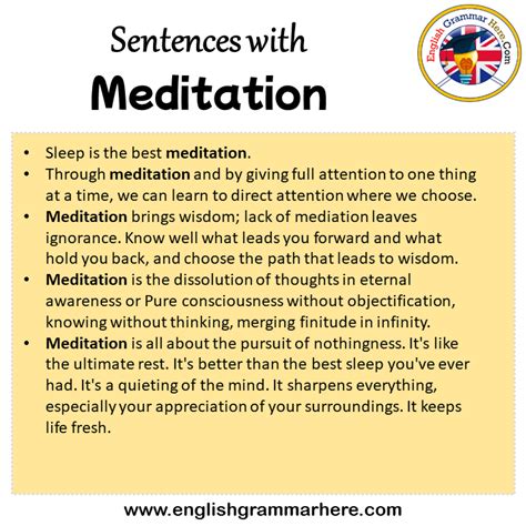 70 Meditative Sentence Examples and Meaning