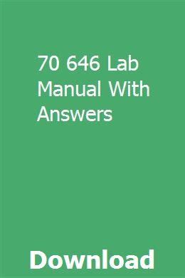Download 70 646 Lab Manual With Answers 