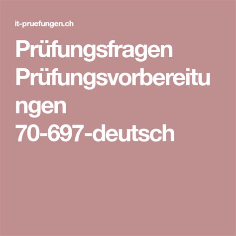 700-695 Deutsch Prüfungsfragen