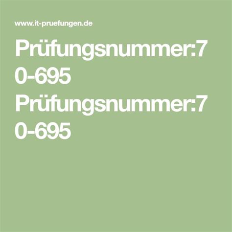 700-695 Prüfungen