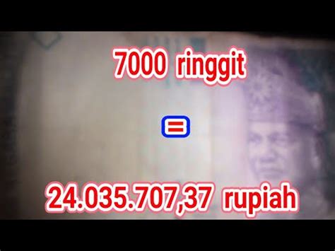 7000 Malaysian Ringgit (MYR) to Indonesian Rupiah (IDR) today