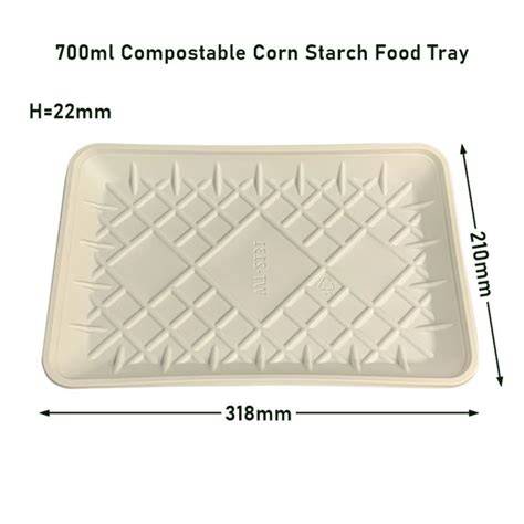 700ml Corn Starch Compostable Food Trays - raincitystudios.com