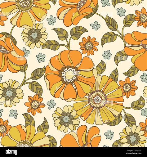 70S Floral Pattern Patterns 70s Flower Vector Images Over 660
