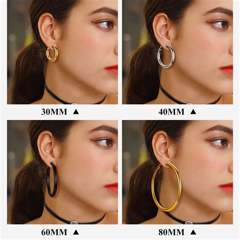 70mm Hoop Earrings - Etsy