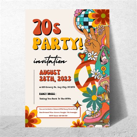 70s Invitation Template