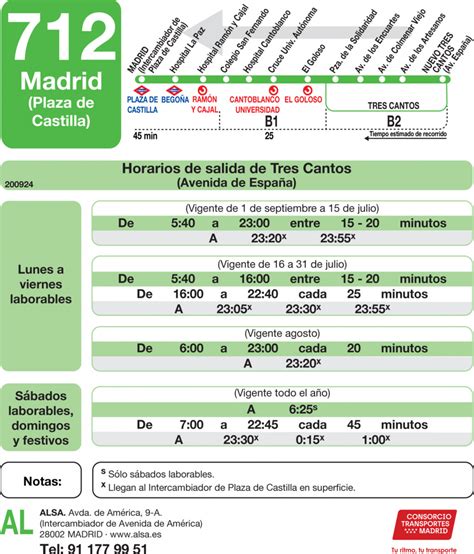 712 Bus Schedule