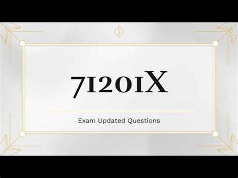 71201X Exam Fragen