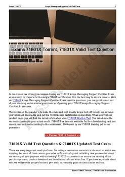 71801X Valid Test Materials