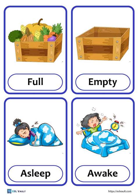 72 Free Printable Opposites Flashcards Esl Vault Pictures Of Opposites For Preschool - Pictures Of Opposites For Preschool