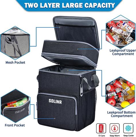 72-Can Large Rolling Cooler, Leakproof Insulated Soft Cooler Bag …