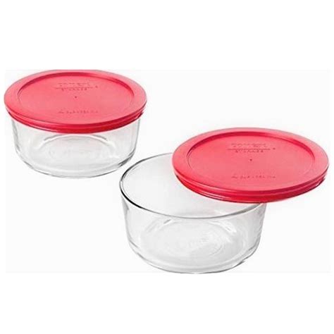  The Pyrex 7203 7-cup glass food storage bowl with 7402-PC muddy aqua lid set is made from high-quality glass and BPA-free plastic is designed for use in preparing, cooking, baking, storing, heating, and serving food. The clear glass allows the user to easily figure out the contents of the bowl. 