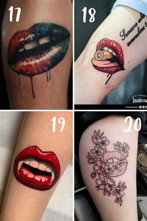 73 Flirty Lips Tattoo Designs TattooGlee Mouth tattoo, Lip tattoos