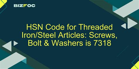 7318 Hsn Code Gst Rate