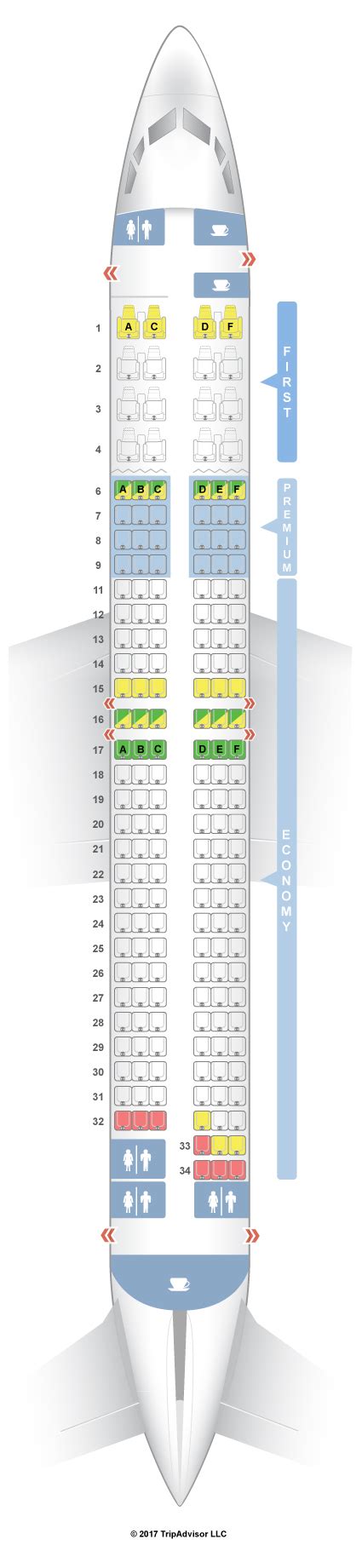 The one on United reservations has 8 seats in first class (two rows). SeatGuru only has the 20 seat configuration (five rows). Can't seem to locate anywhere! Thanks! Report inappropriate content. 21-26 of 26 replies. Sorted by. « 1 2 3 ». CaptThomas.. 