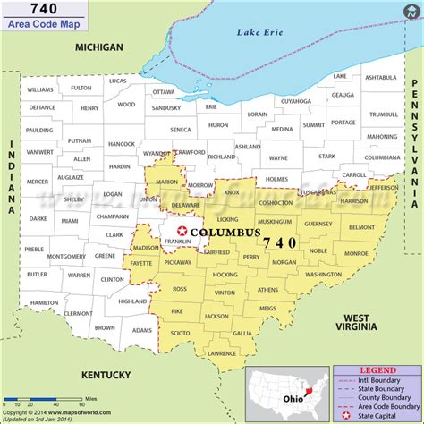 740 area code ohio
