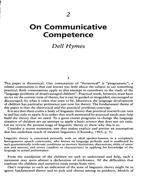 74833626 Dell Hymes <b>74833626 Dell Hymes on Communicative Competence Pp 53 73 pdf</b> Communicative Competence Pp 53 73 pdf