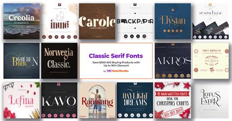 75+ Classic Serif Fonts 2026 - MasterBundles - muktibox.com