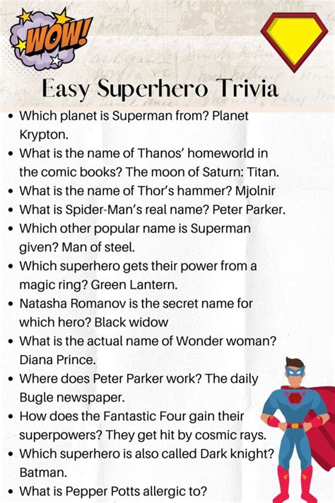 75+ Superhero Trivia Questions and Answers