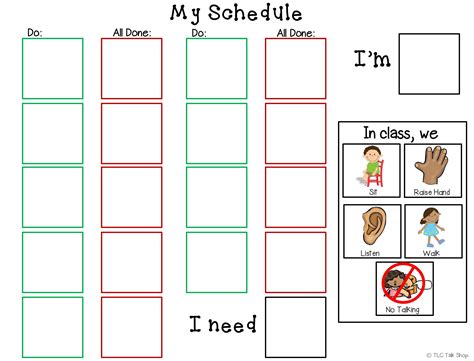 75 Blank Visual Schedule Template Printable Photo for Visual Schedule Template Printable Cards