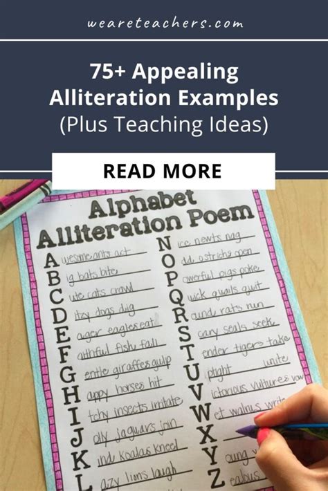 75 Appealing Alliteration Examples Plus Teaching Ideas Alliterations That Start With S - Alliterations That Start With S