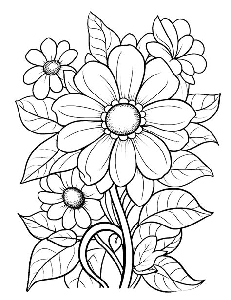75 Flower Coloring Pages 2024 Free Printable Sheets Printable Plant Coloring Pages - Printable Plant Coloring Pages