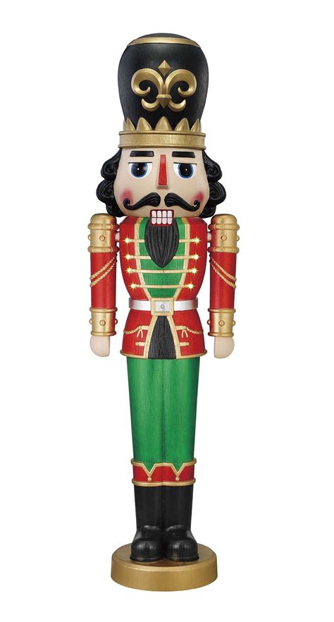 75 Inch (6 Ft) Red Nutcracker Animated With Lights. Opens in a 