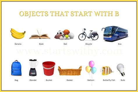 765 Objects That Start With B Startswithy Com Objects With Letter B - Objects With Letter B