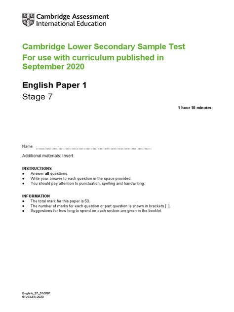 7655 323 Sample Paper 1 2013 Level 3 Award In Proofreading
