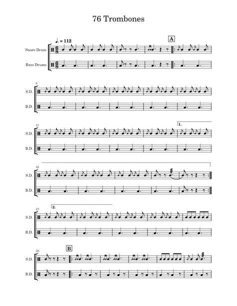 76n Trombones Sheet Music