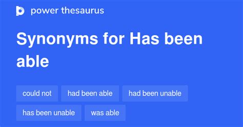 78 Words and Phrases for Has Been Able - Power Thesaurus