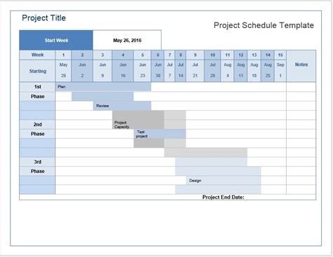 7Free Project Schedule Templates in MS Word and MS Excel